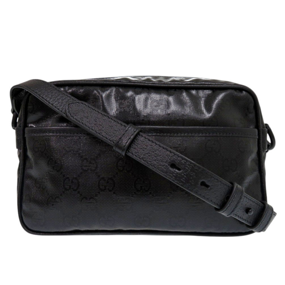 Gucci GG Crystal Leather Black Shoulder Bag